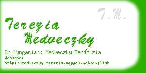 terezia medveczky business card